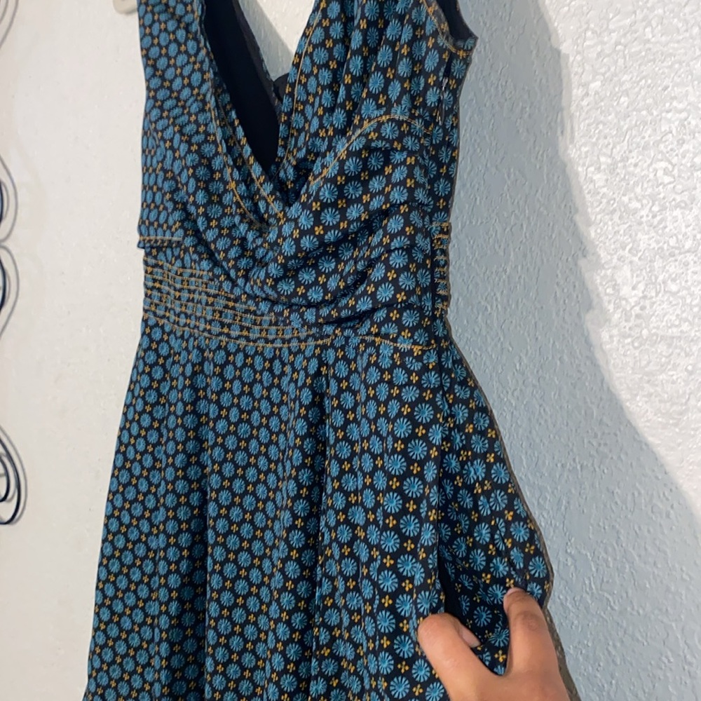 Draped Front Dot Knit Dress